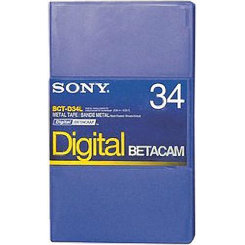 Sony BCT-D34L 34 Minute Digital Betacam Video Cassette in Album Case