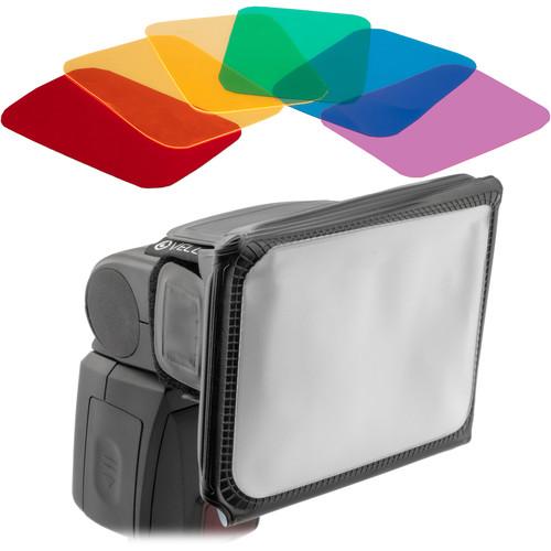 Vello Universal Softbox with Colored Gels Kit for Portable Flash