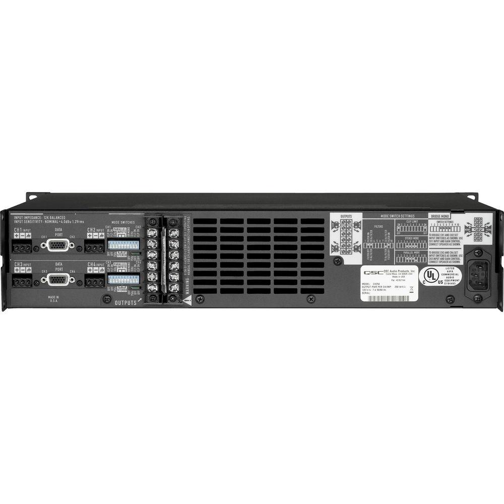 QSC CX254 Four Channel Power Amplifier - 170W per Channel into 8 Ohms