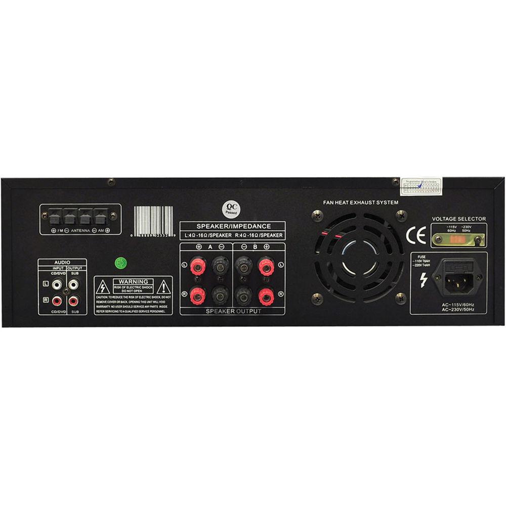 Pyle Pro PT270AIU 300 Watts Stereo Receiver AM-FM Tuner, USB SD, iPod Docking Station & Subwoofer Control