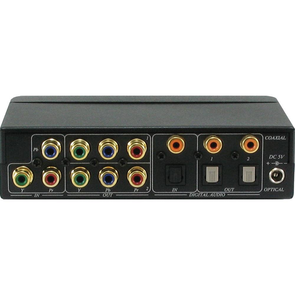 A-Neuvideo ANI-1X2COMPDA 1x2 Video Splitter Amplifier with Digital Coaxial Audio