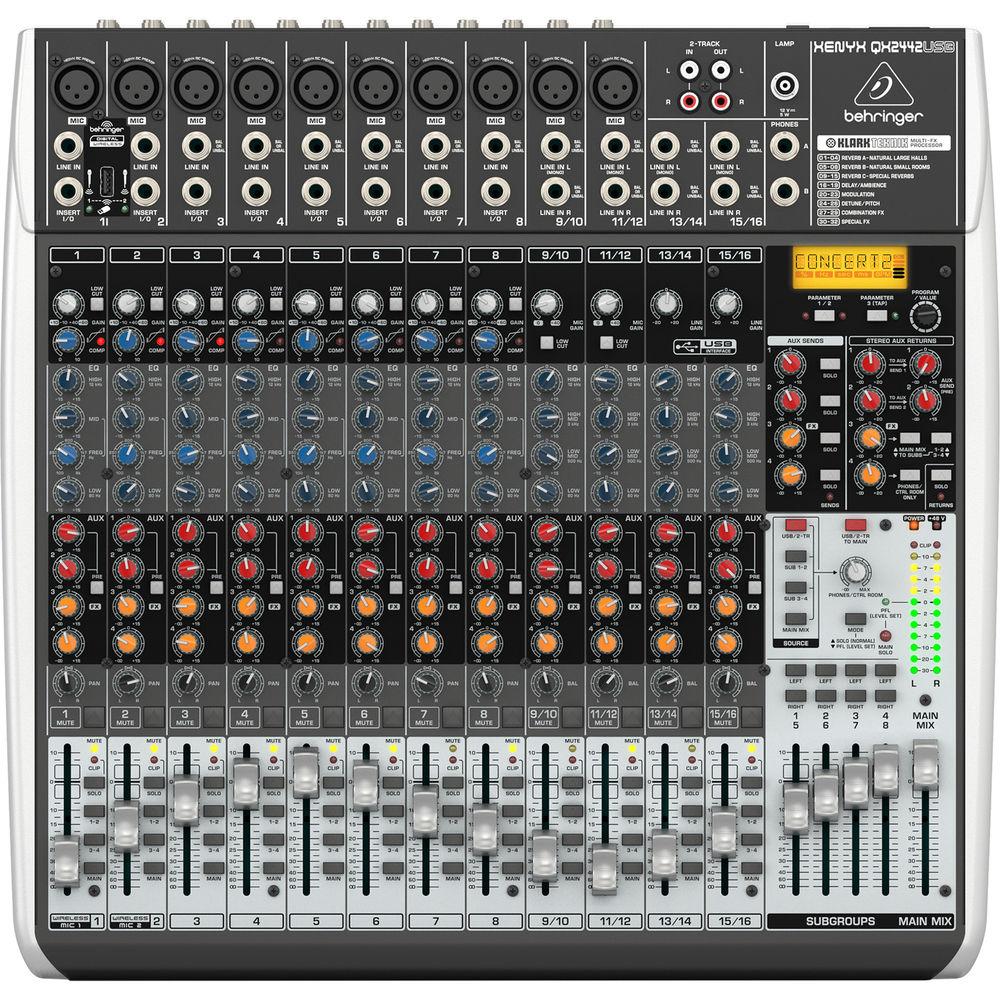 Behringer XENYX QX2442USB 24-Channel USB Mixer with Multi-FX Processor