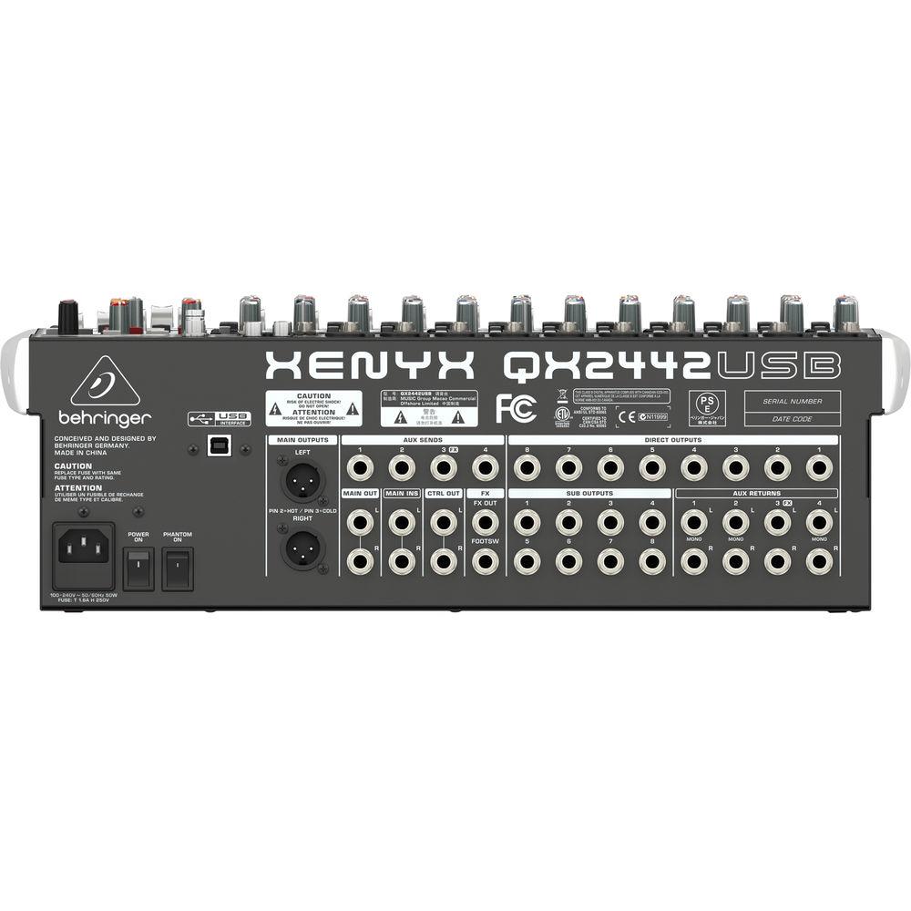 Behringer XENYX QX2442USB 24-Channel USB Mixer with Multi-FX Processor