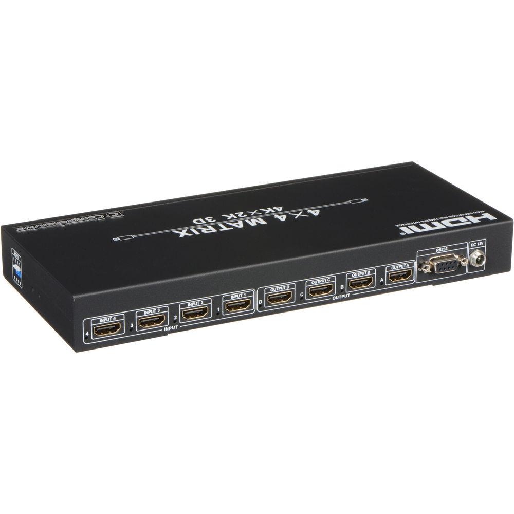 Comprehensive HDMI 4x4 Matrix Switcher with RS232