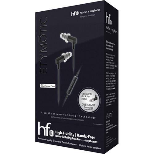 Etymotic Research hf3 Noise-Isolating In-Ear Stereo Headphones with Mic