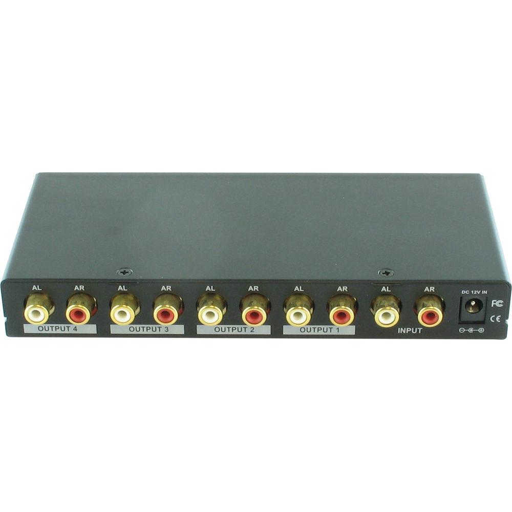 Shinybow SB-3705 1 x 4 Stereo Audio Distribution Amplifier
