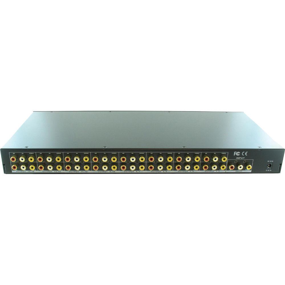 Shinybow SB-3712 1 x 16 Composite Video & Audio Distribution Amplifier