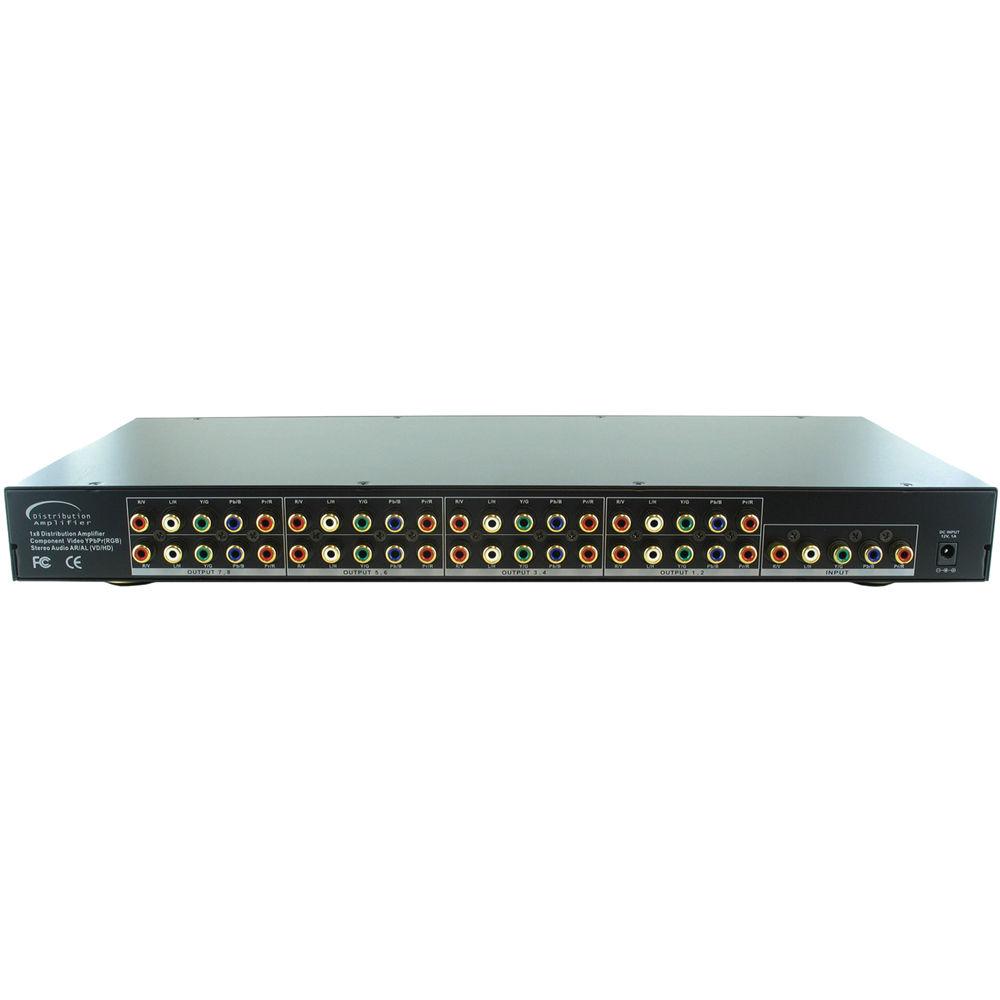 Shinybow SB-3737 1 x 8 Component Video and Audio Distribution Amplifier