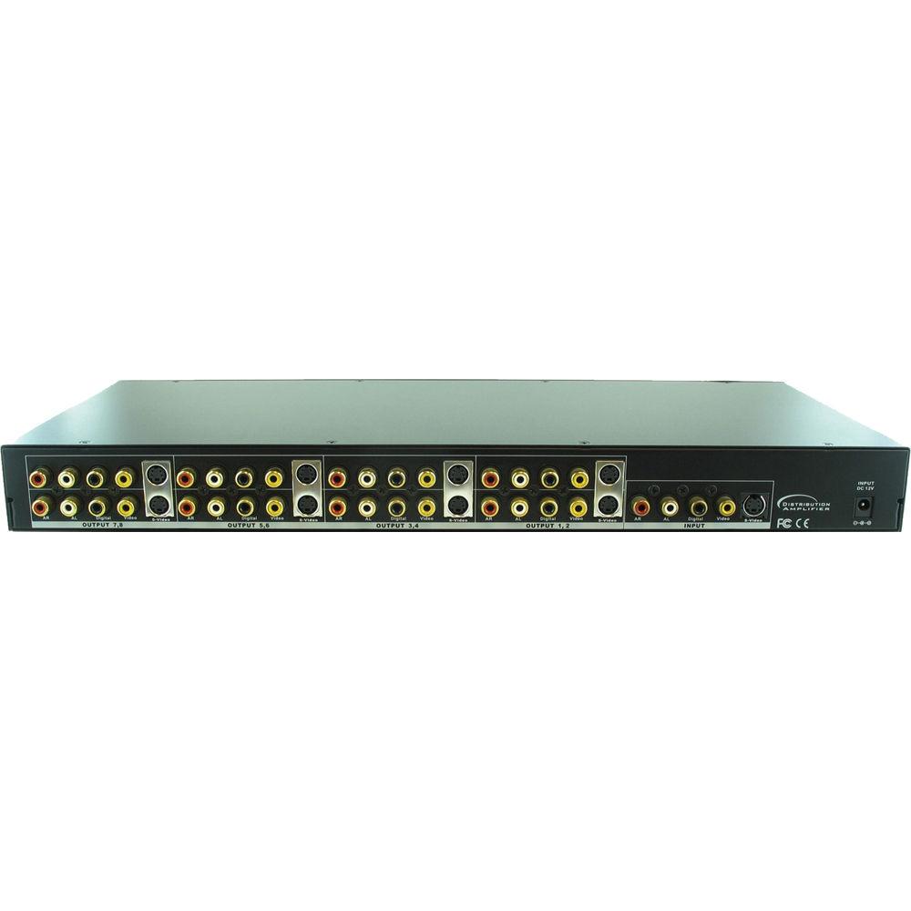 Shinybow SB-3737SV 1 x 8 S-Video Digital Video Audio Distribution Amplifier