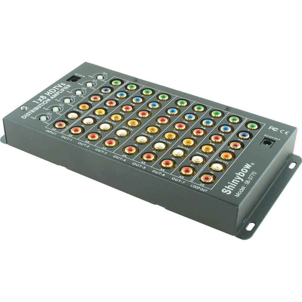 Shinybow SB-3770 1 x 8 Component Video & Digital Audio Distribution Amplifier