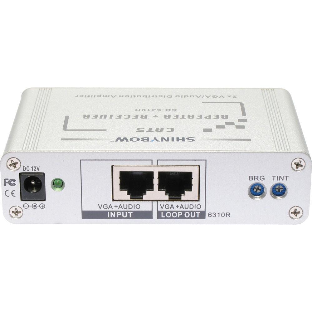 Shinybow SB-6310R CAT5 VGA RGBHV HDTV Stereo Audio Repeater & Receiver
