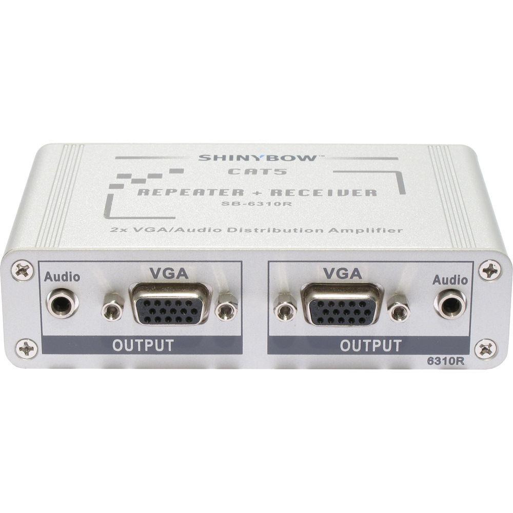 Shinybow SB-6310R CAT5 VGA RGBHV HDTV Stereo Audio Repeater & Receiver