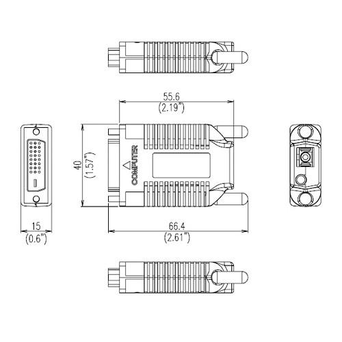 Apantac DVI-XX-SC - Single Link DVI-D Extender