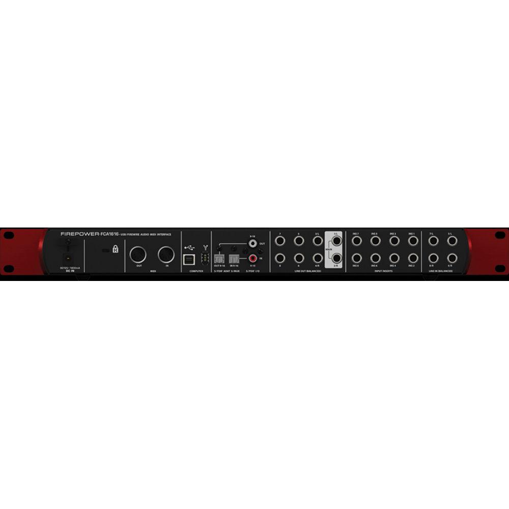 Behringer Firepower FCA1616 - 16x16 USB FireWire Audio MIDI Interface with ADAT