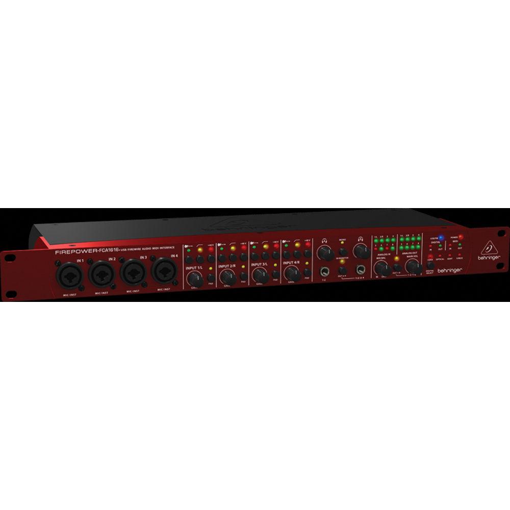 Behringer Firepower FCA1616 - 16x16 USB FireWire Audio MIDI Interface with ADAT