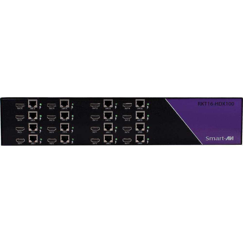 Smart-AVI RKT16-HDX100S 16-Port HDMI over CAT5e 6 Extender