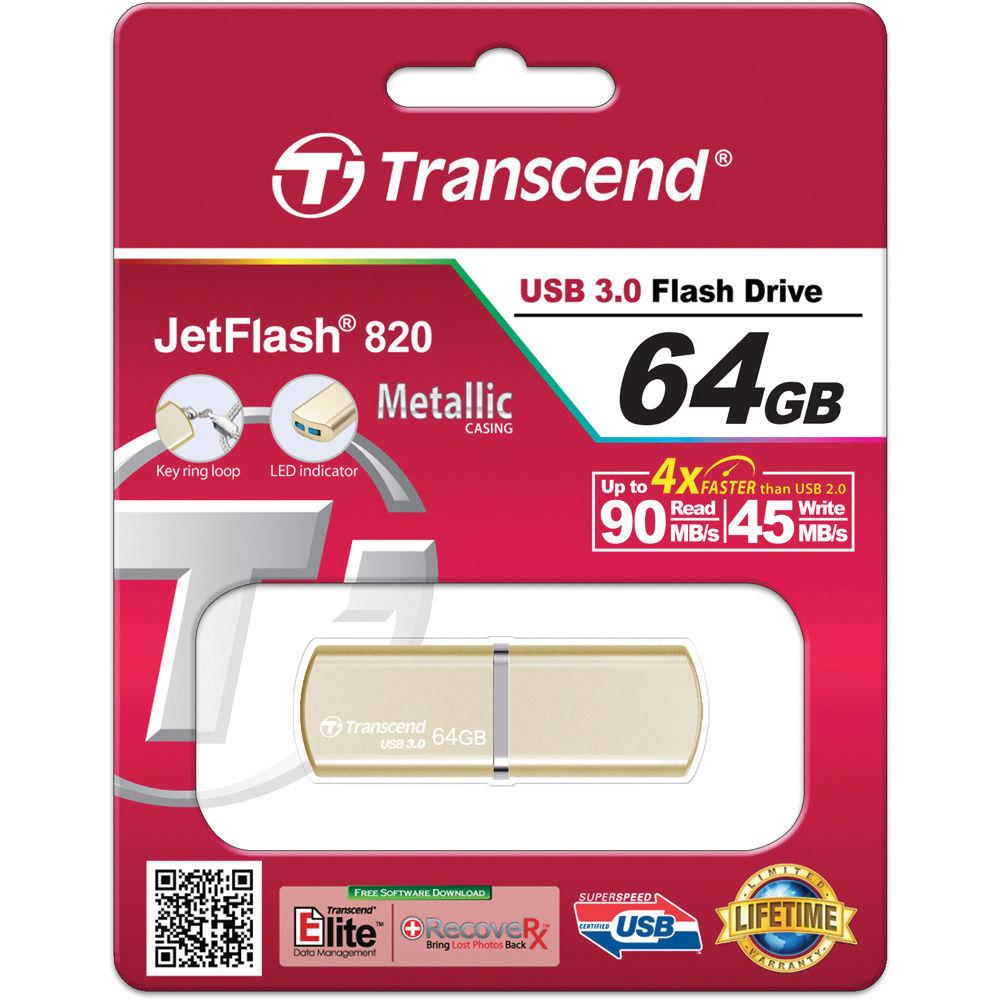 Transcend 64GB JetFlash 820G USB 3.0 Flash Drive