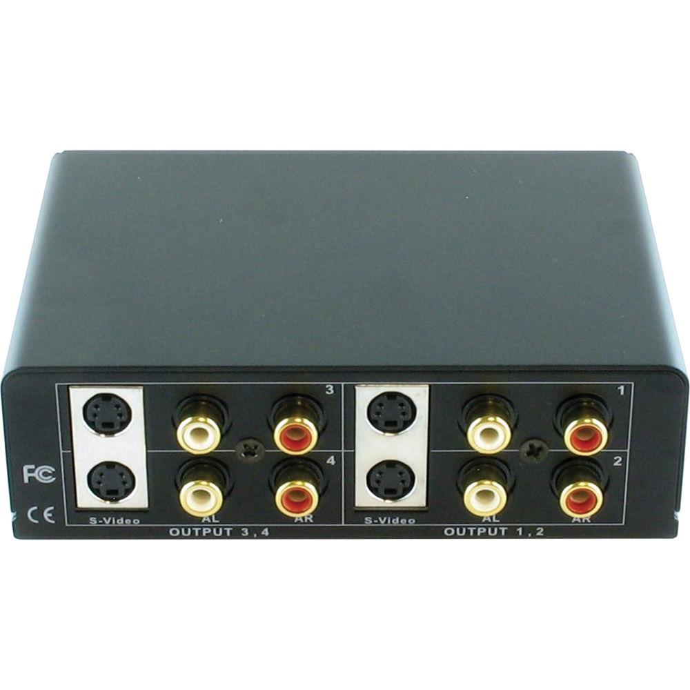 Shinybow SB-3716 1 x 4 S-Video & Stereo Audio Distribution Amplifier