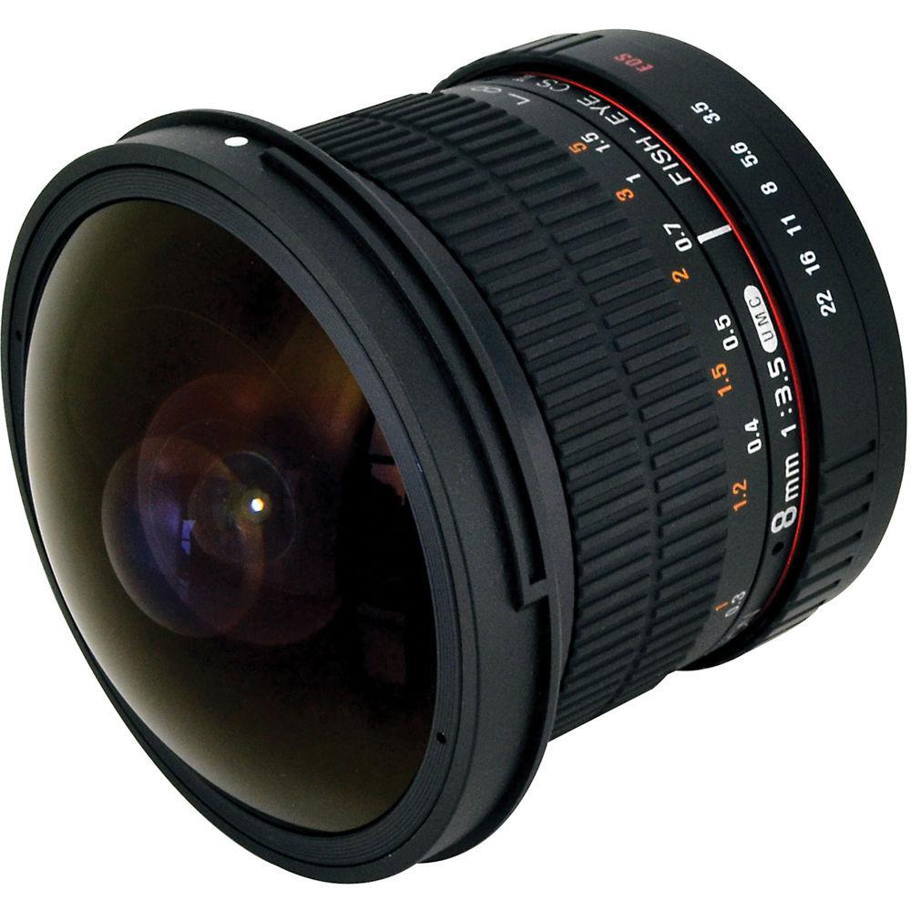 Rokinon 8mm f 3.5 HD Fisheye Lens with Removable Hood for Canon