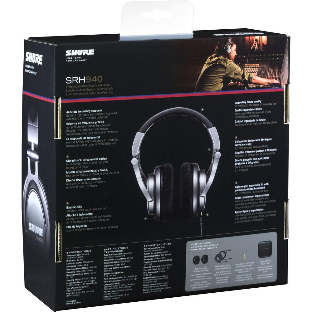 Shure SRH940 Professional Reference Headphones