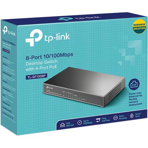 TP-Link TL-SF1008P 8-Port 10 100Mbps Desktop Switch with 4-Port PoE