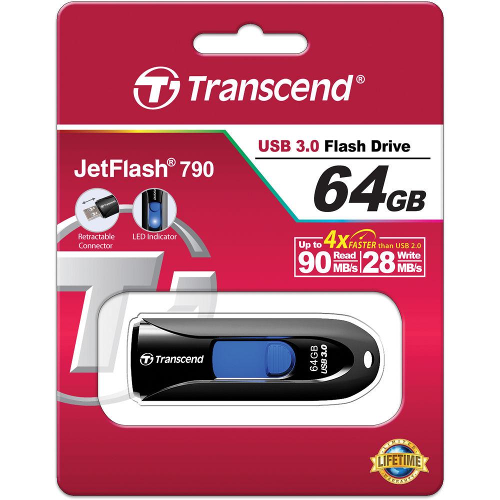 Transcend 64GB JetFlash 790 USB 3.0 Flash Drive