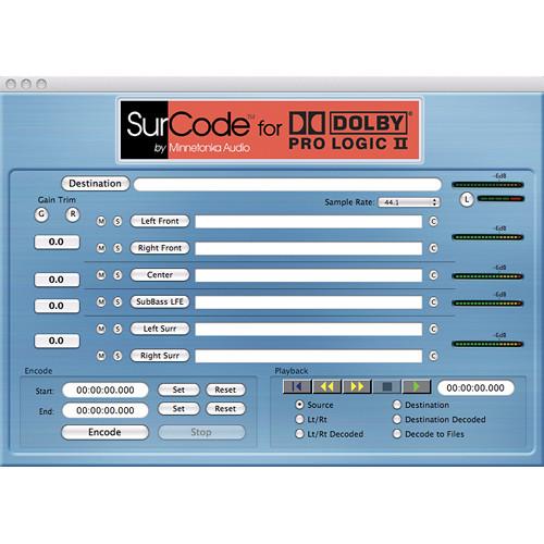 Holophone SurCode Dolby Pro Logic II v2.4 - Encoding Software