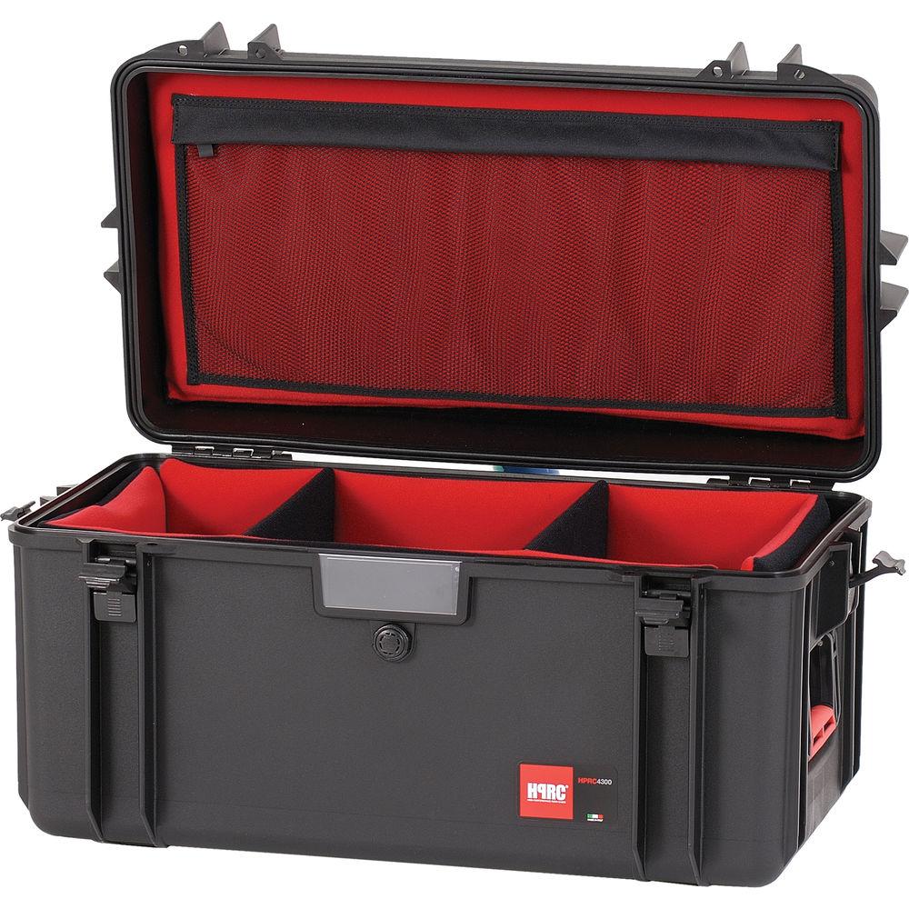 HPRC 4300 Resin Case with Soft, Padded Open Deck and Dividers Kit