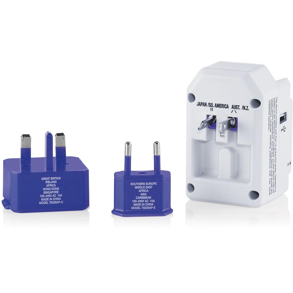 Travel Smart by Conair TS238AP All-in-One Adapter Plug with USB Port