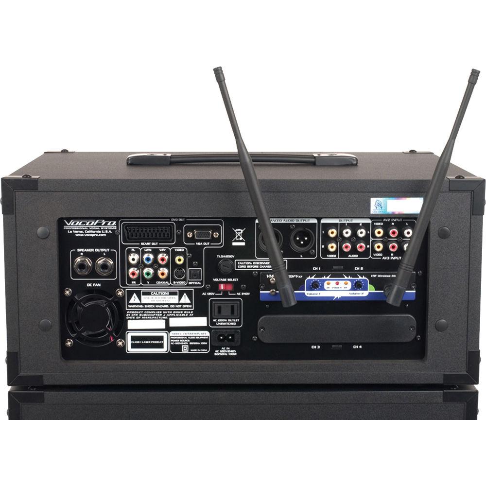 VocoPro CHAMPION-REC 4 200W 4-Channel Multi-Format Portable PA System with Digital Recorder