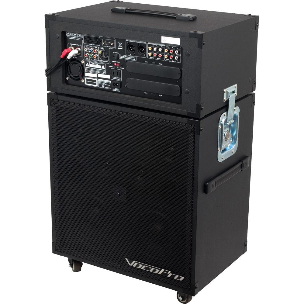 VocoPro CHAMPION-REC 4 200W 4-Channel Multi-Format Portable PA System with Digital Recorder