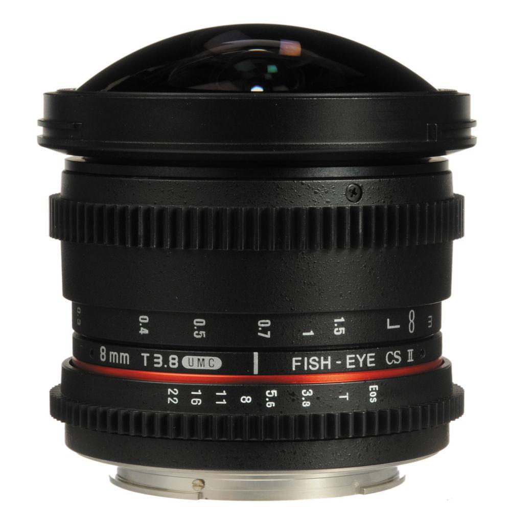 Bower 8mm T 3.8 Fisheye HD Cine Lens for Olympus Four-Thirds DSLR Mount