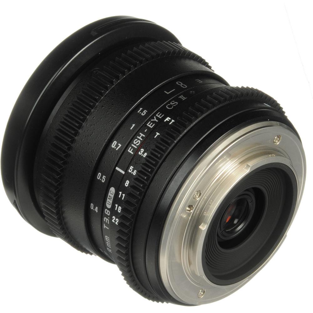 Bower 8mm T 3.8 Fisheye HD Cine Lens for Olympus Four-Thirds DSLR Mount
