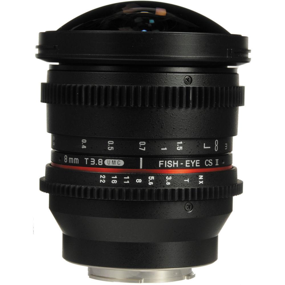 Bower 8mm T 3.8 Fisheye HD Cine Lens for Samsung NX Mount