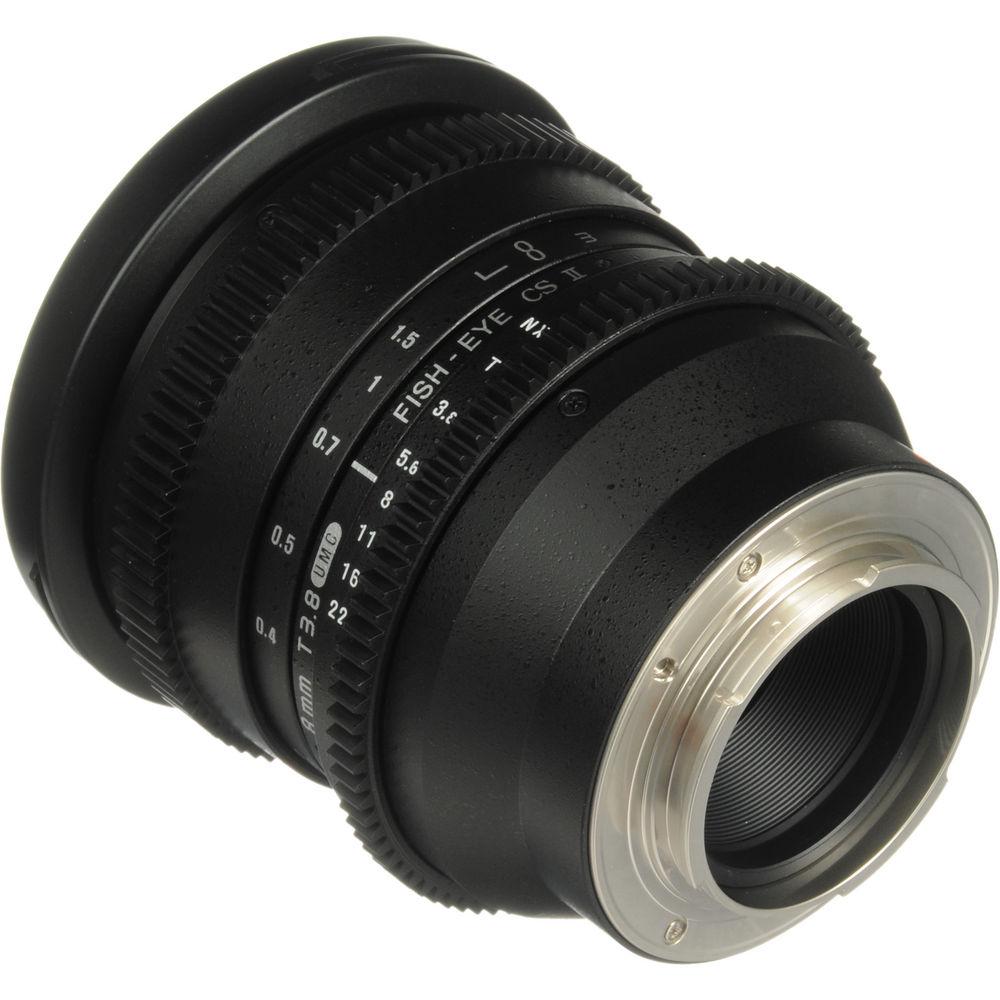 Bower 8mm T 3.8 Fisheye HD Cine Lens for Samsung NX Mount