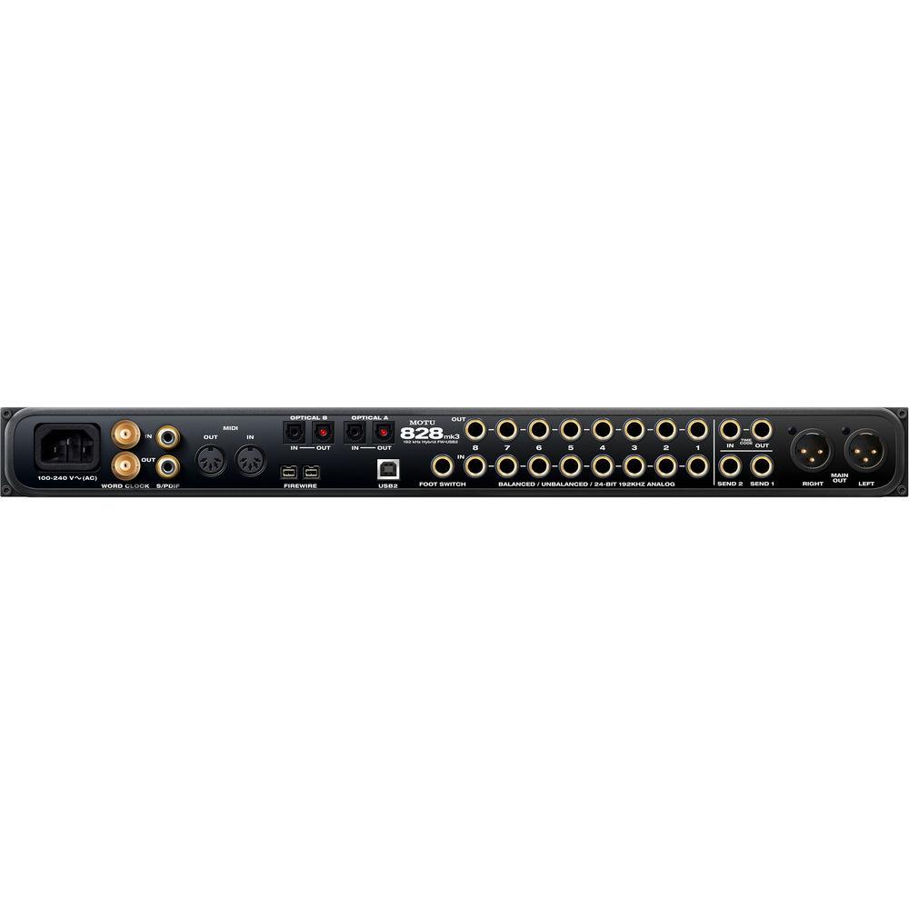 MOTU 828mk3 Hybrid - FireWire USB2 Audio Interface with On-Board Effects Mixing