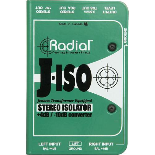 Radial Engineering J-ISO Stereo 4 dB to -10 dB Converter with Jensen Transformers