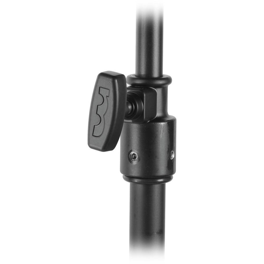 Matthews Century C Stand with Removable Turtle Base, Black - 10.5