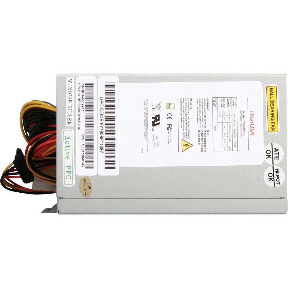 iStarUSA TC-500PD8 500 W PS2 ATX High Efficiency Switching Power Supply, iStarUSA, TC-500PD8, 500, W, PS2, ATX, High, Efficiency, Switching, Power, Supply