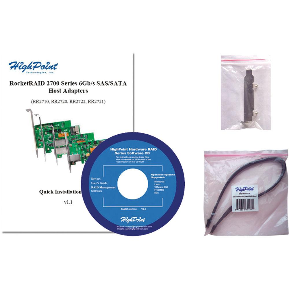 HighPoint RocketRAID 2721 8-Port Hybrid SAS 6 Gbps PCI Express 2.0 x8 RAID HBA