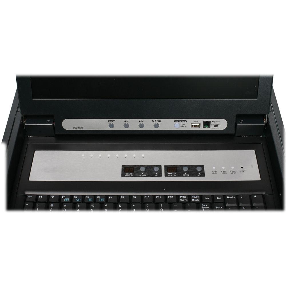 IOGEAR 8-Port LCD Combo KVM Switch with Cables, IOGEAR, 8-Port, LCD, Combo, KVM, Switch, with, Cables