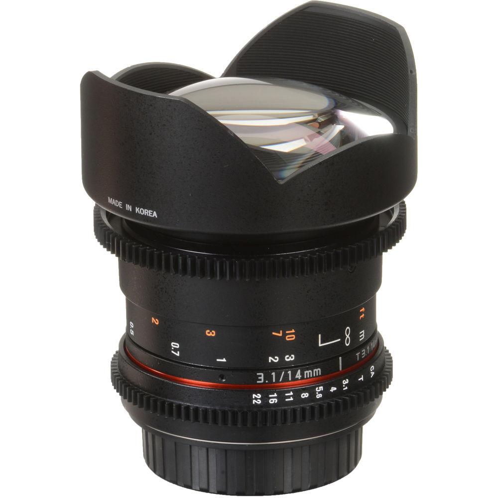 Rokinon 14mm T3.1 Cine ED AS IF UMC Lens for Canon EF Mount, Rokinon, 14mm, T3.1, Cine, ED, AS, IF, UMC, Lens, Canon, EF, Mount
