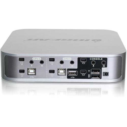 IOGEAR 4 Port DualView Mini DisplayPort KVMP Switch with Peripheral Sharing