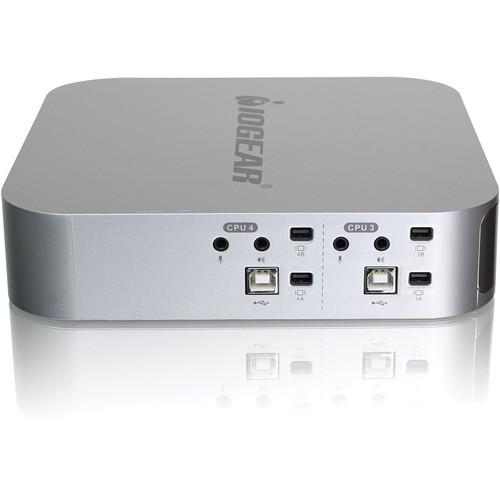 IOGEAR 4 Port DualView Mini DisplayPort KVMP Switch with Peripheral Sharing