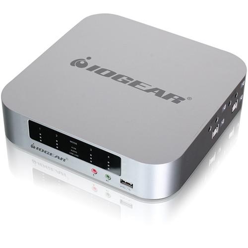IOGEAR 4 Port DualView Mini DisplayPort KVMP Switch with Peripheral Sharing