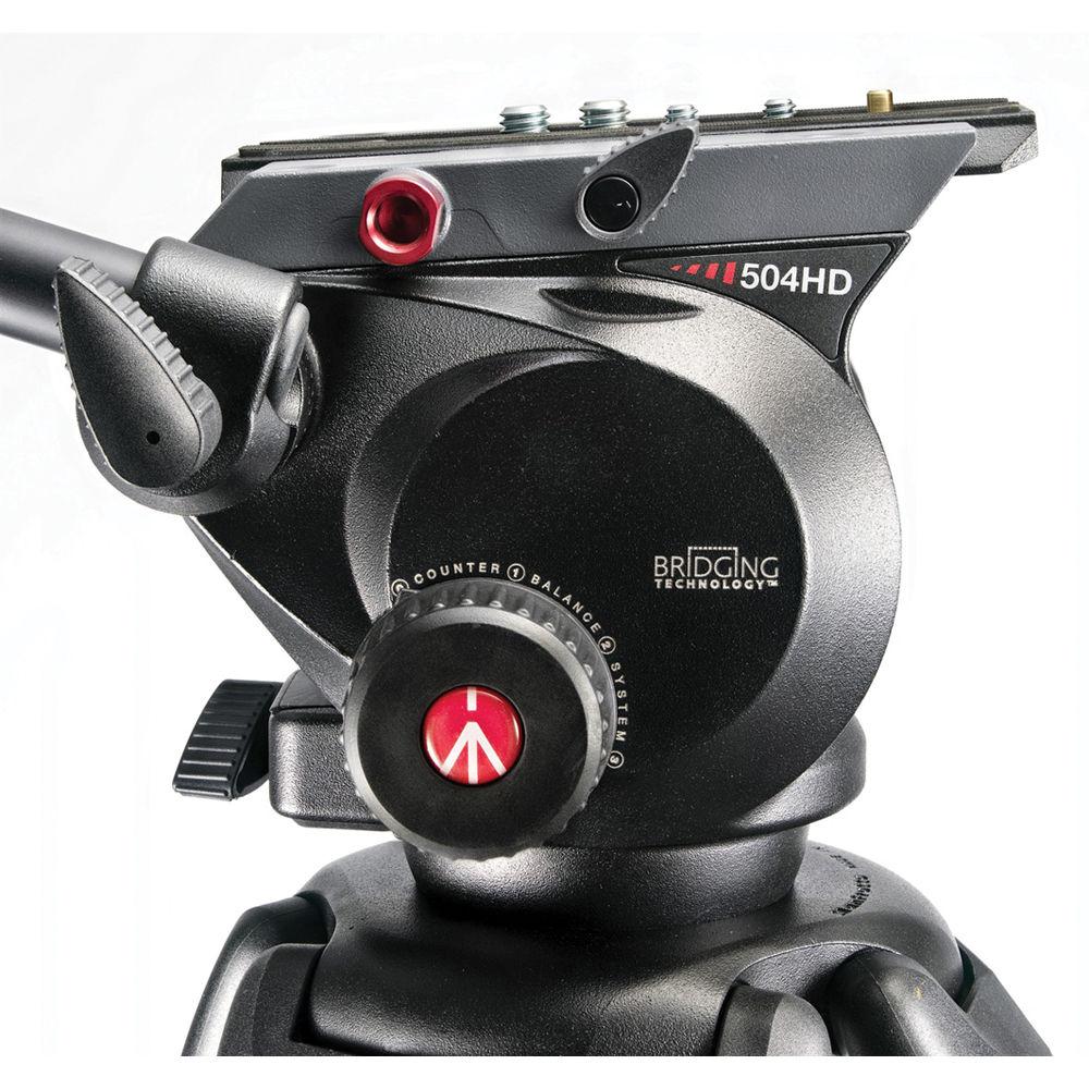 Manfrotto 504HD Head w 546B 2-Stage Aluminum Tripod System