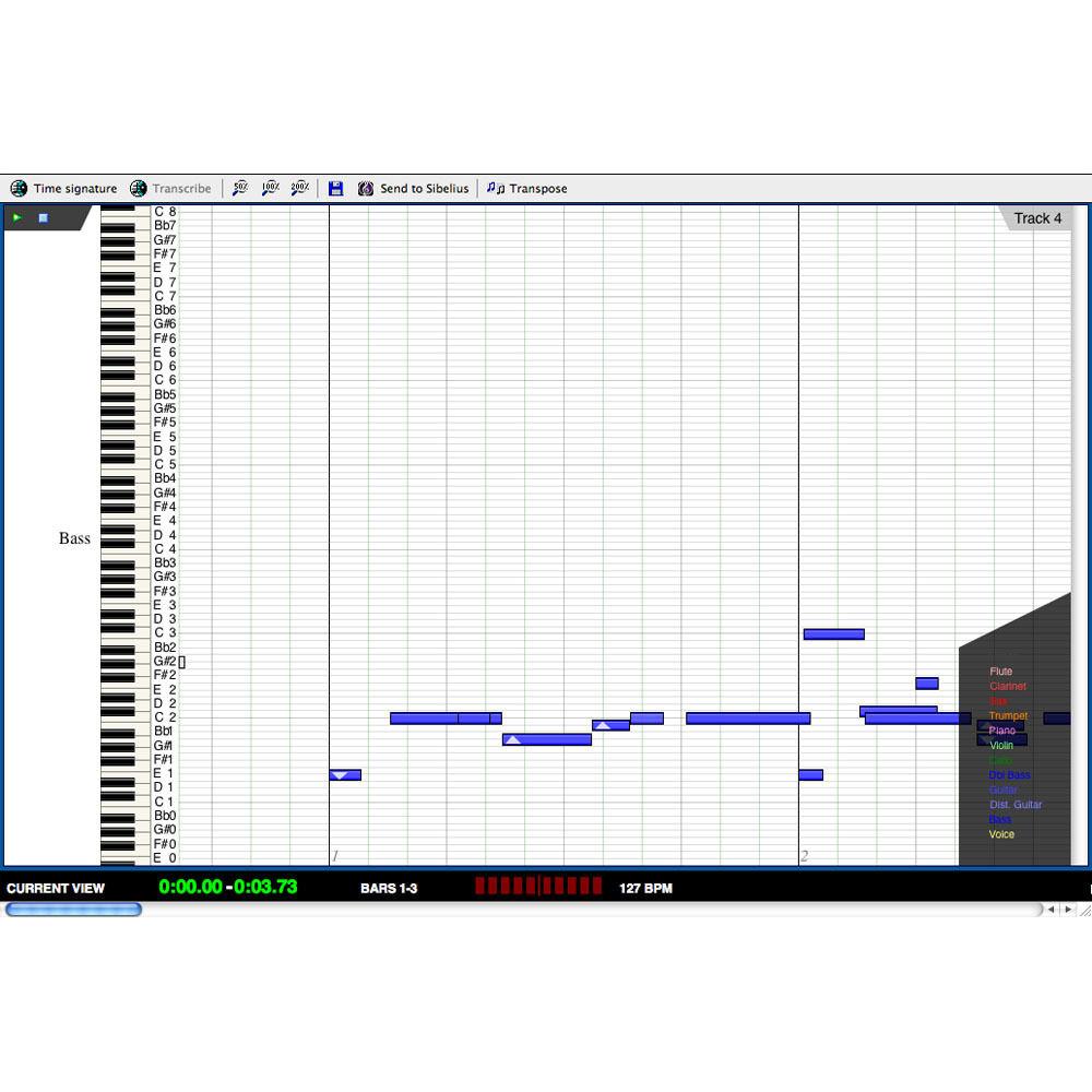 Sibelius AudioScore Ultimate 7 - Polyphonic Music Recognition and Transcription Software