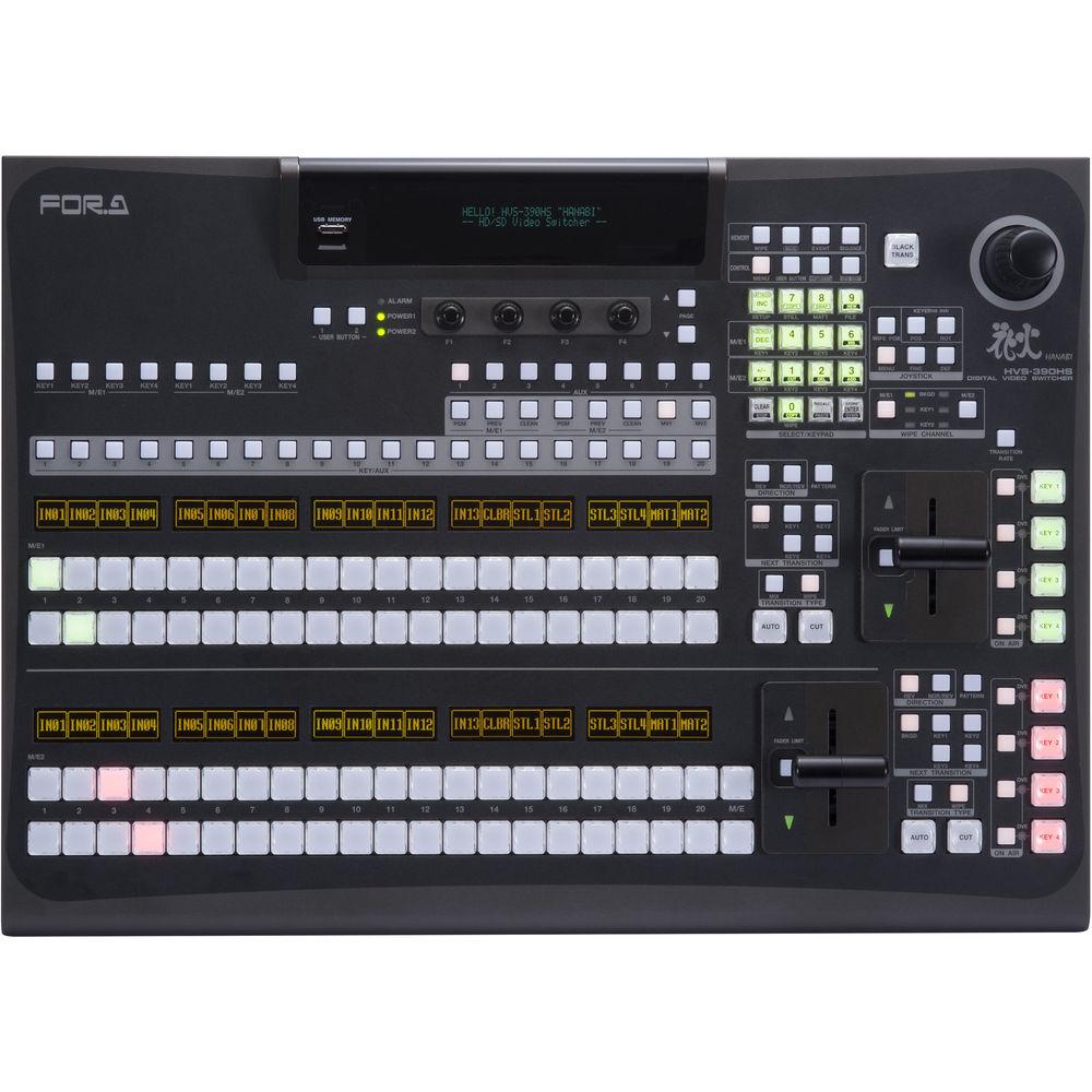 For.A HVS-390HS 2 M E Video Switcher with 2 M E 20-Button Control Panel