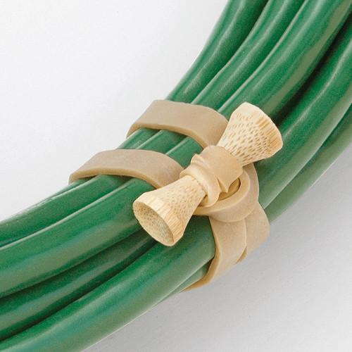 BongoTies Bamboo 5" Elastic Cable Ties - Natural