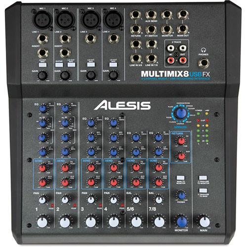 Alesis MultiMix 8 USB FX 8-Channel Mixer with Effects and USB Interface